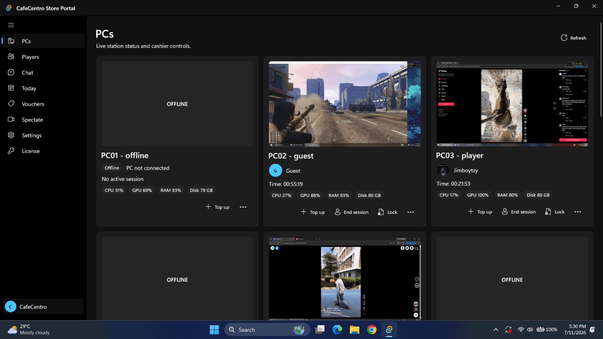 Desktop store portal